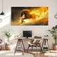Vibrant Horse Dynamic Design Wall Art Canvas Office Home Room Framed 120x60cm