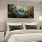 Blue Bird In Nest Nordic Style Wall Art Canvas Office Home Room Framed 120x60cm