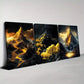 3pcs  Modern Abstract Golden Mountains with Tree Wall Art Set Canvas Framed 40x60cm - High Quality Print 100% Australian Made Wall Canvas Ready to Hang