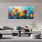 Abstract Floral Blooming Flower Wall Art Canvas Office Home Room Framed 120x60cm