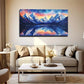 Vibrant Mountain Reflection Wall Art Canvas Office Home Room Framed 120x60cm