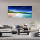 Sandy Beach & Island Landscape Wall Art Canvas Office Home Room Framed 120x60cm