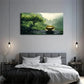 Small Leafy Green Plant Wall Art Canvas Office Home Room Framed 120x60cm