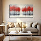 Red Trees With Thin Trunks Wall Art Canvas Office Home Room Framed 120x60cm