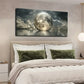 Giant Full Moon Floating Calm Wall Art Canvas Office Home Room Framed 120x60cm