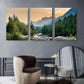 3pcs Scenic Mountain and Forest Metal Print Ready to Hang Art