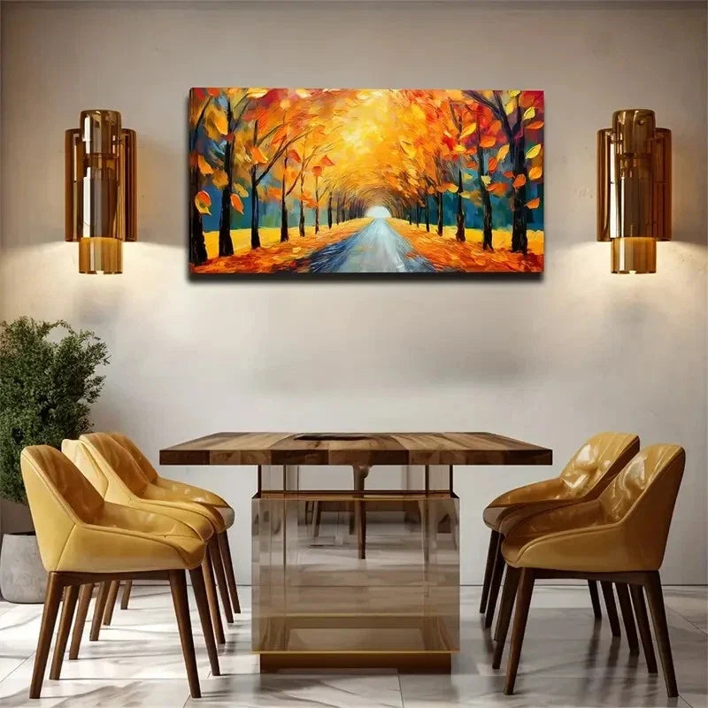 Imaginative Road Aesthetic Wall Art Canvas Office Home Room Framed 120x60cm