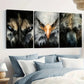 3pcs Beast Gaze Modern Fashion Elegant Art Eagle Wall Art Set Canvas Framed 40x60cm - High Quality Print 100% Australian Made Wall Canvas Ready to Hang