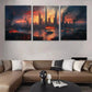 3pcs Skyscrapers and Burning Waters Prefect Wall Art Set Canvas Framed 40x60cm - High Quality Print 100% Australian Made Wall Canvas Ready to Hang