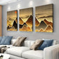 3pcs Golden Mountain Scenery with Sunset  Wall Art Set Canvas Framed 40x60cm - High Quality Print 100% Australian Made Wall Canvas Ready to Hang