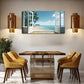 Palm Trees & Ocean View Wall Art Canvas Office Home Room Framed 120x60cm