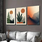 3pcs Modern Minimalist Abstract Plant Wall Art Set Canvas Framed 40x60cm - High Quality Print 100% Australian Made Wall Canvas Ready to Hang