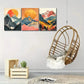 3pcs Abstract Sunset Mountain Wall Art Set Canvas Framed 40x60cm - High Quality Print 100% Australian Made Wall Canvas Ready to Hang