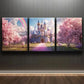 3pcs Dream Castle Pink Colorful Perfect Wall Art Set Canvas Framed 40x60cm - High Quality Print 100% Australian Made Wall Canvas Ready to Hang