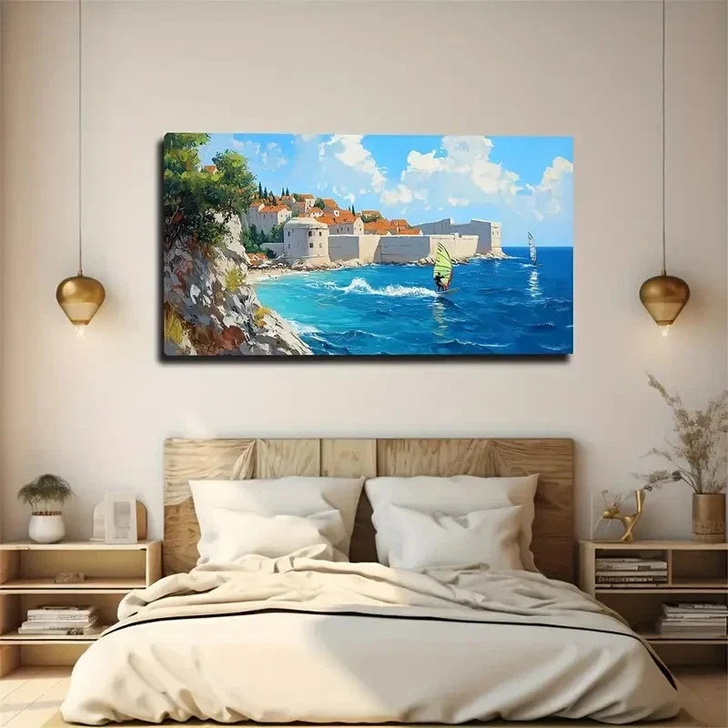 Sailing Enthusiasts Sea Wall Art Canvas Office Home Room Framed 120x60cm