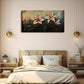 Pastel Pink Lilies Green Leaves Wall Art Canvas Office Home Room Framed 120x60cm