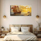 Two Sailboats Under Sunset Wall Art Canvas Office Home Room Framed 120x60cm