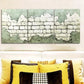3pcs A picture of a green and white wall Metal Print Ready to Hang Art