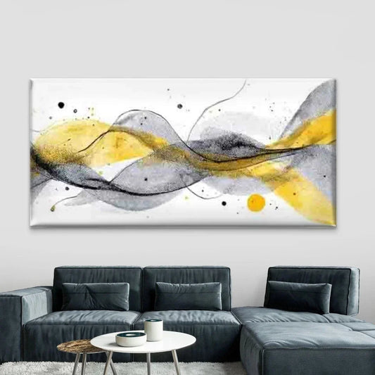 Multicolor Abstract Fluid Lines Wall Art Canvas Office Home Room Framed 120x60cm