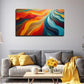 Large Abstract River Wall Art Canvas Office Home Room Framed 80x45cm