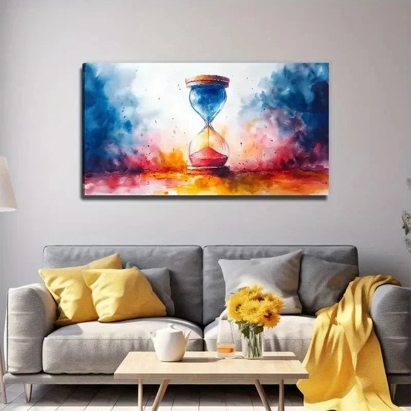 Life'S Drop Bohemian-Inspired Wall Art Canvas Office Home Room Framed 80x45cm
