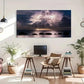 Seaside Storm Clouds Décor Wall Art Canvas Office Home Room Framed 120x60cm