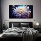 Elegant White Chrysanthemum Wall Art Canvas Office Home Room Framed 80x45cm