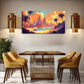 Modern Minimalist Rock Peaks Wall Art Canvas Office Home Room Framed 120x60cm