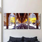 3pcs Chicago Logan Square Route Track Wall Art Set Canvas Framed 40x60cm - High Quality Print 100% Australian Made Wall Canvas Ready to Hang