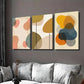 3pcs Modern Abstract Vibrant Geometric Golden Wall Art Set Canvas Framed 40x60cm - High Quality Print 100% Australian Made Wall Canvas Ready to Hang