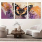 3pcs Rustic Floral Lace Vintage Butterfly  Wall Art Set Canvas Framed 40x60cm - High Quality Print 100% Australian Made Wall Canvas Ready to Hang