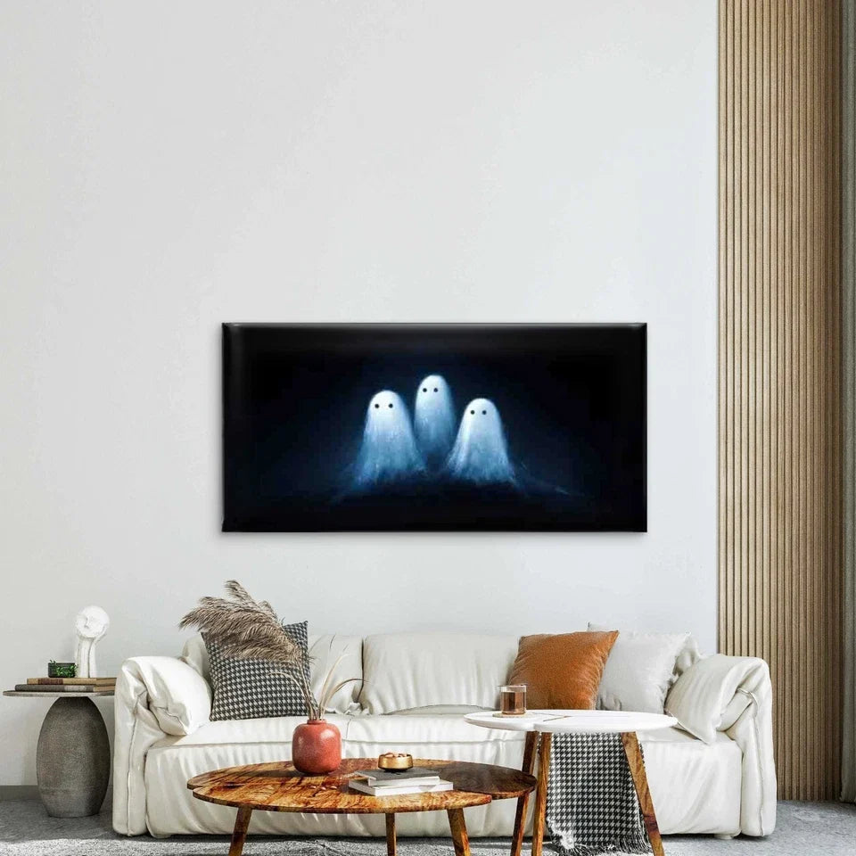 Glowing Ghosts with Glowing Ink Wall Art Canvas Office Home Room Framed 120x60cm
