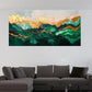 Green and Yellow Abstract Wall Art Canvas Office Home Room Framed 120x60cm