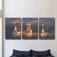 3pcs Camargue White Horses Portrait Wall Art Set Canvas Framed 40x60cm - High Quality Print 100% Australian Made Wall Canvas Ready to Hang
