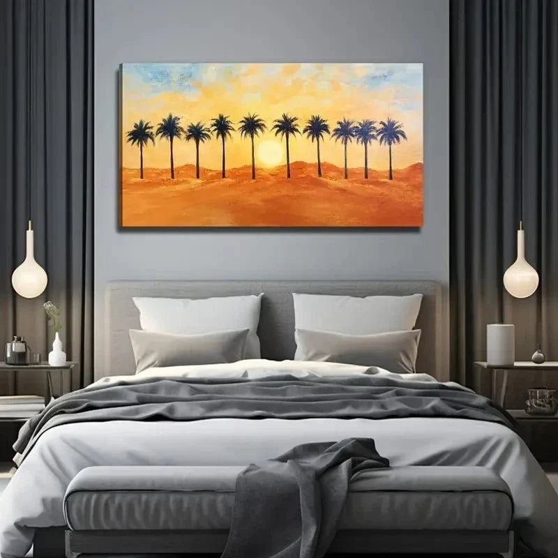 Desert Plant Modern Suitable Wall Art Canvas Office Home Room Framed 120x60cm