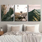 3pcs Plants Pampas Grass Mountains And Hot Air Metal Print Ready to Hang Art