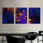 3pcs Twilight Garden Pathway Wall Art Set Canvas Framed 40x60cm - High Quality Print 100% Australian Made Wall Canvas Ready to Hang