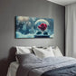 Red Rose in Snow Globe Modern Wall Art Canvas Office Home Room Framed 120x60cm