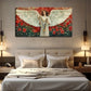 Angel Holding Harp with Roses Wall Art Canvas Office Home Room Framed 120x60cm