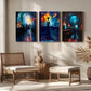 3pcs Bar & Lounge Classic Modern Speakeasy Metal Print Ready to Hang Art