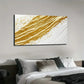 Golden On White Background Wall Art Canvas Office Home Room Framed 120x60cm