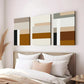 3pcs Modern Geometric Abstract Art Beige Gold Wall Art Set Canvas Framed 40x60cm - High Quality Print 100% Australian Made Wall Canvas Ready to Hang