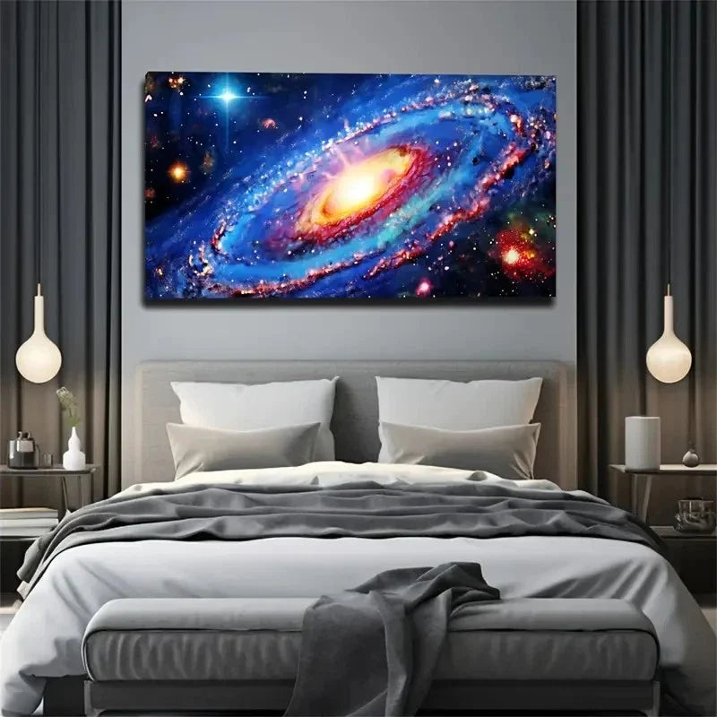 Colorful Vast World Bohemian Wall Art Canvas Office Home Room Framed 80x45cm