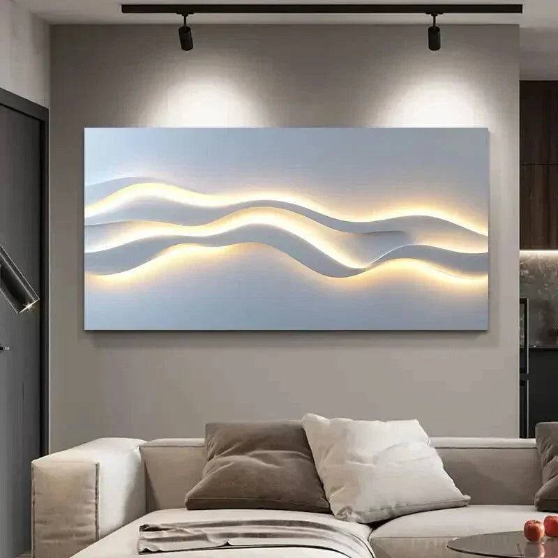 Scandinavian Style Minimalist Wall Art Canvas Office Home Room Framed 80x45cm