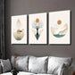 3pcs Tree of Life Lake Boat and Sunrise Wall Art Set Canvas Framed 40x60cm - High Quality Print 100% Australian Made Wall Canvas Ready to Hang