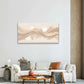 Neutral Beige Brush Stroke Waves Wall Art Canvas Office Home Framed 80x45cm