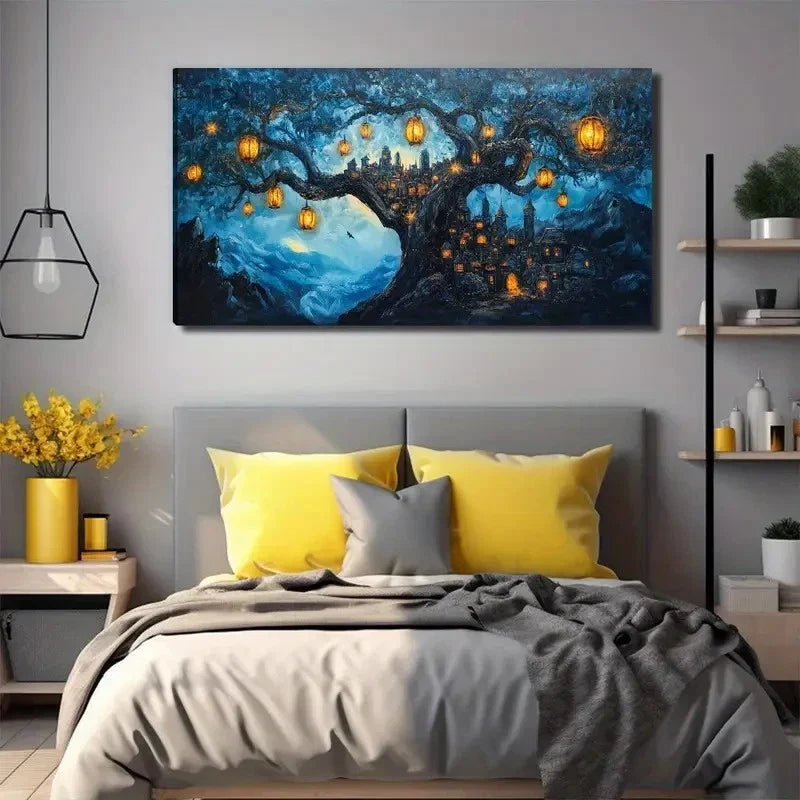 Magic Tree Decoration Wall Art Canvas Office Home Room Framed 120x60cm