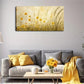 Vibrant Yellow and Green Wall Art canvas office home room framed 120x60cm