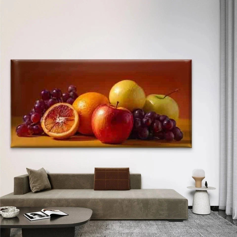 Fresh Fruit Wall Art Canvas Office Home Room Framed 80x45cm