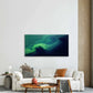Green Blue Abstract Painting Wall Art Canvas Office Home Room Framed 120x60cm